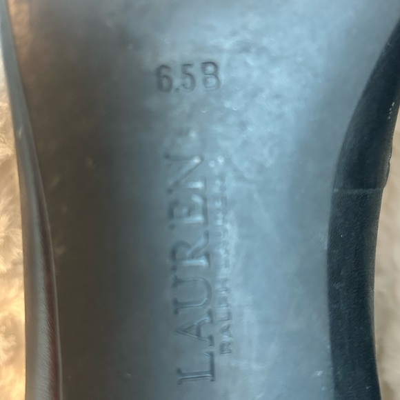 Ralph Lauren Glennie Black Leather slip on ballet flat women’s size 6.5 - Picture 5 of 11